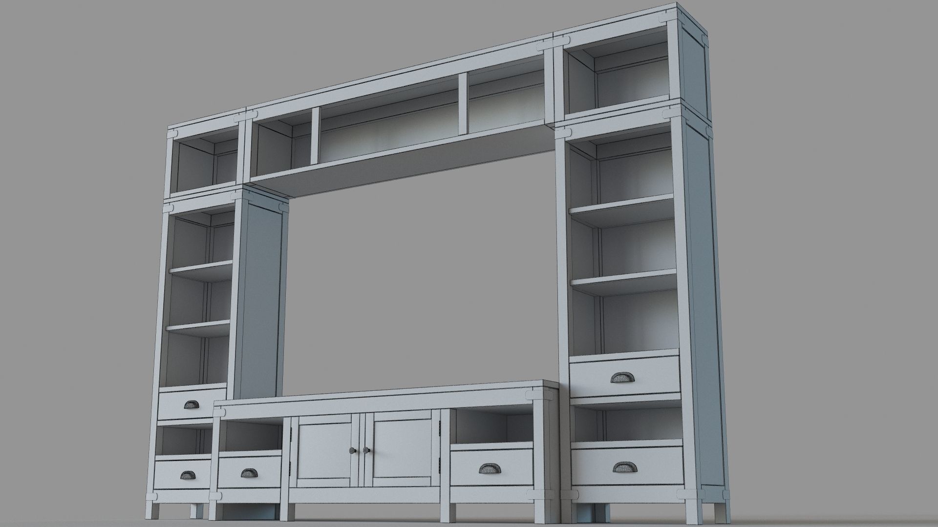 Entertainment Center 3D model_5