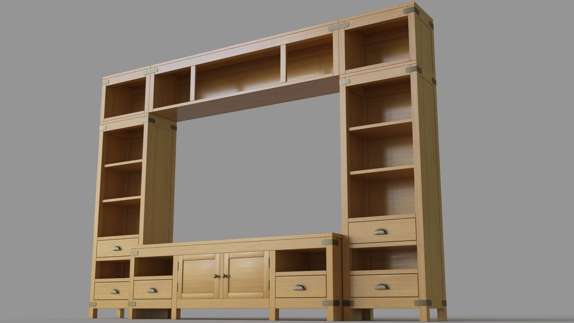 Entertainment Center 3D model_4