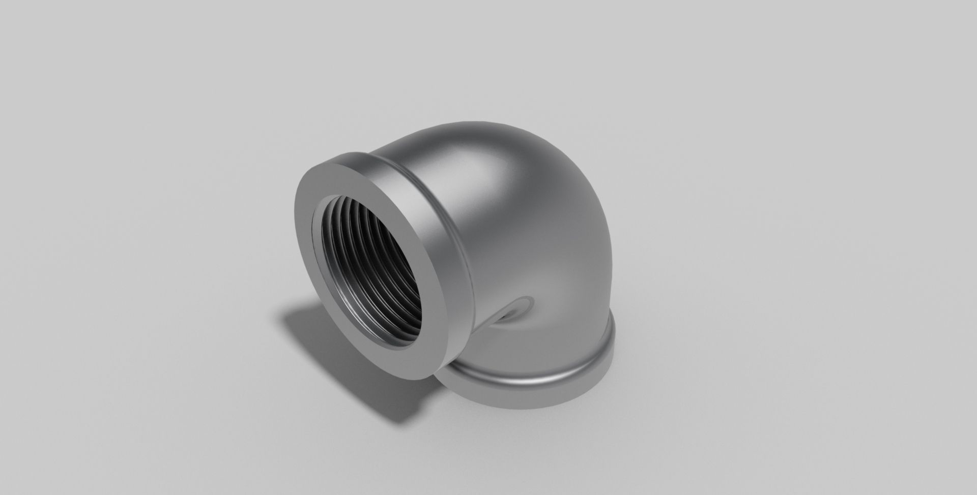 1 Inch BSP - Elbow 90 degrees F - Autodesk Inventor 3D model_1