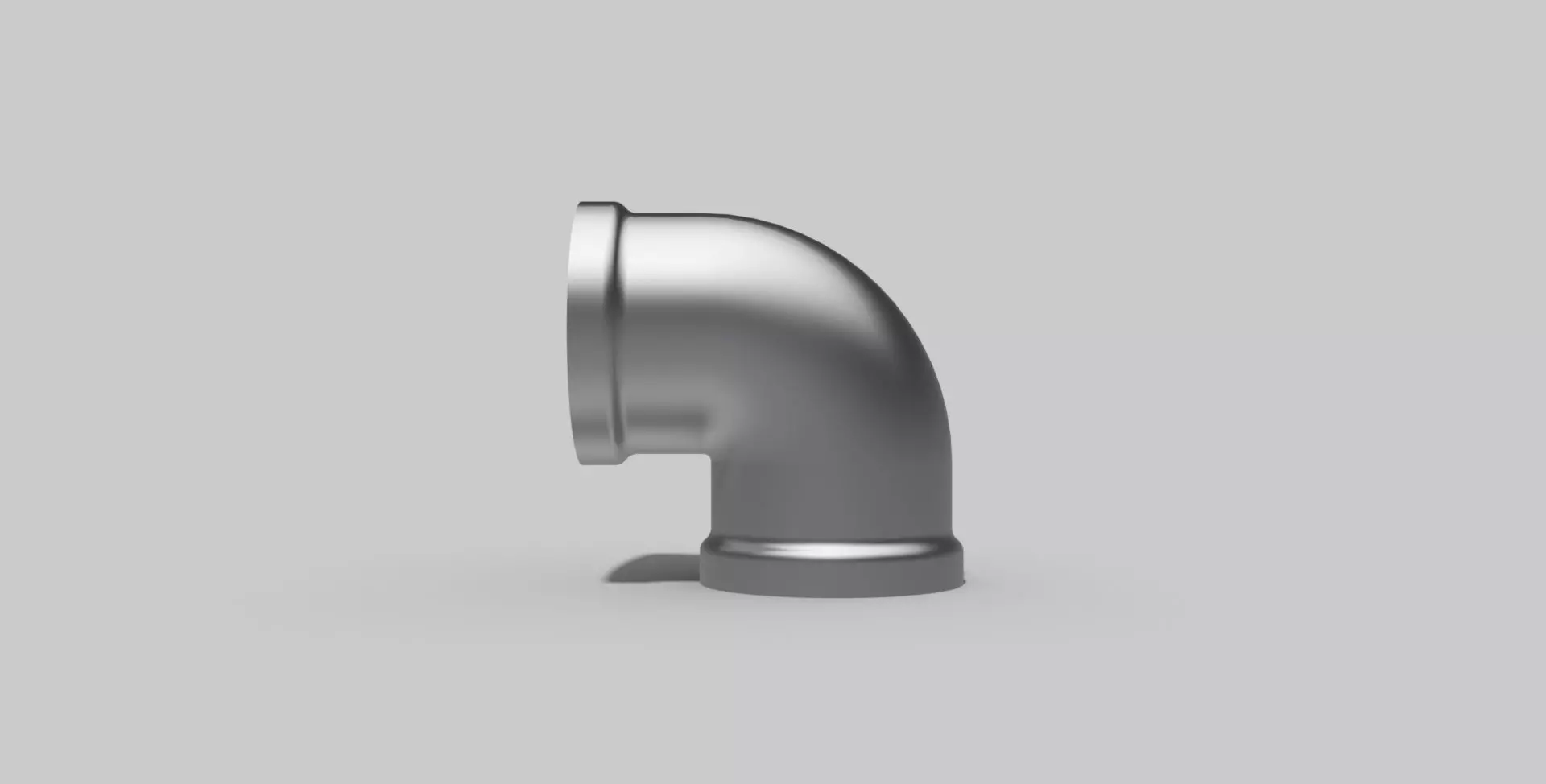1 Inch BSP - Elbow 90 degrees F - Autodesk Inventor 3D model_0