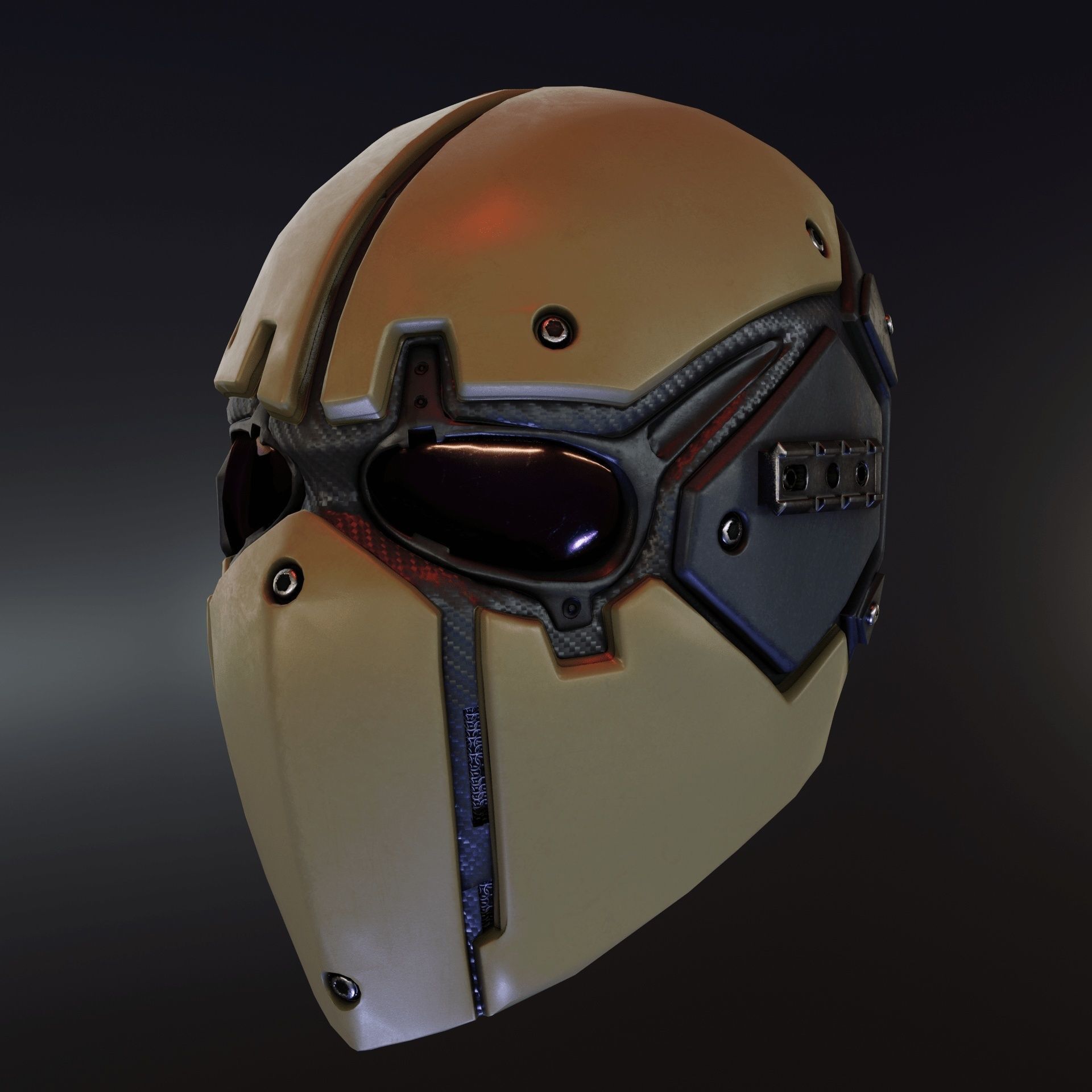 Devtac Ronin Ballistic Mask BASIC Low-poly 3D model_4