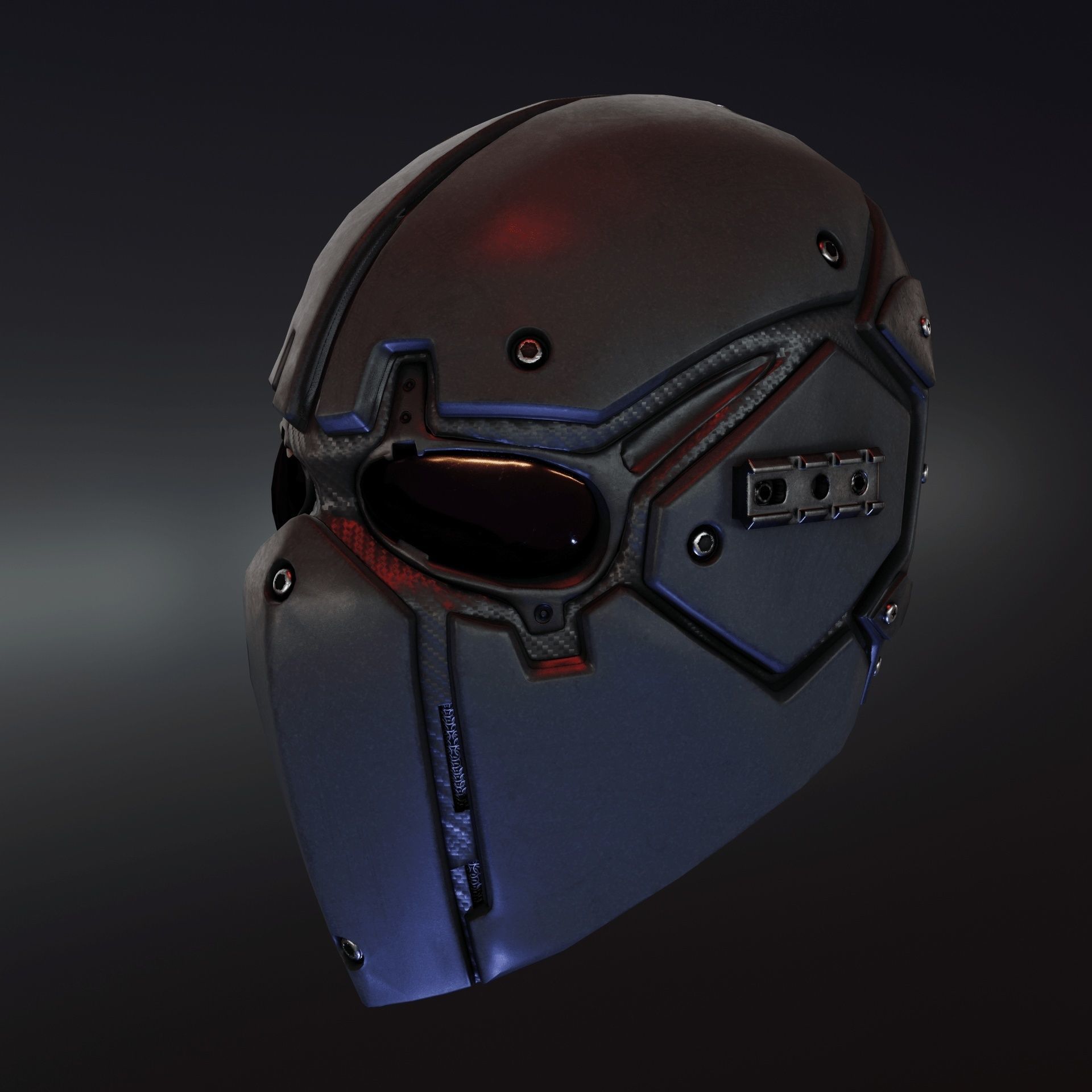 Devtac Ronin Ballistic Mask BASIC Low-poly 3D model_1