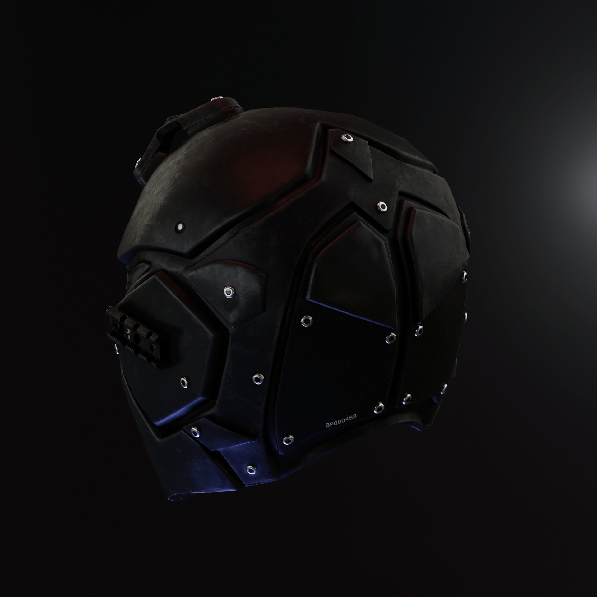 Devtac Ronin Ballistic Mask TACTICAL Low-poly 3D model_2