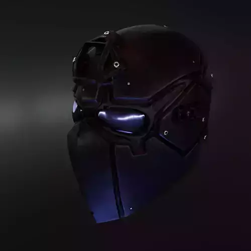 Devtac Ronin Ballistic Mask TACTICAL Low-poly 3D model