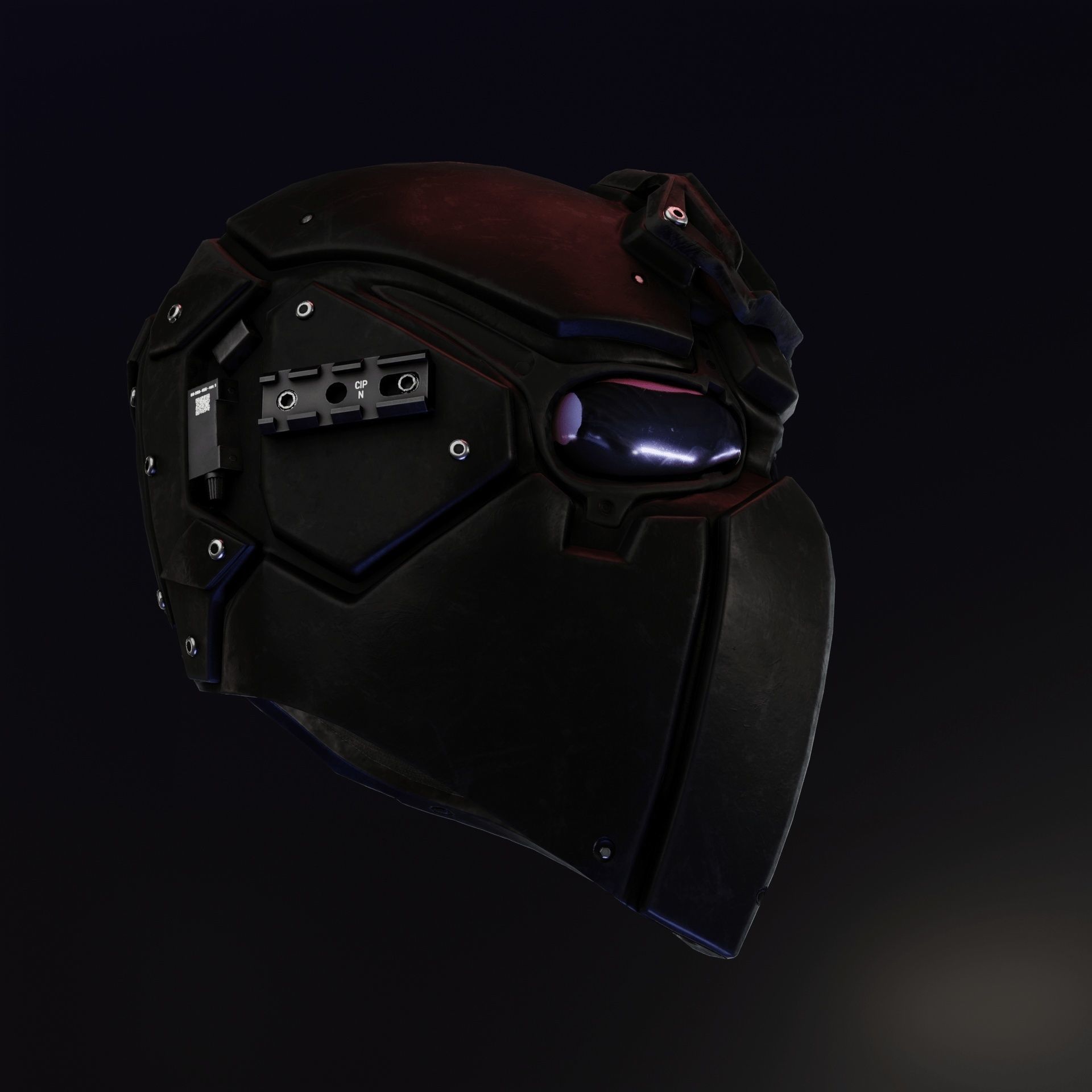 Devtac Ronin Ballistic Mask TACTICAL Low-poly 3D model_1
