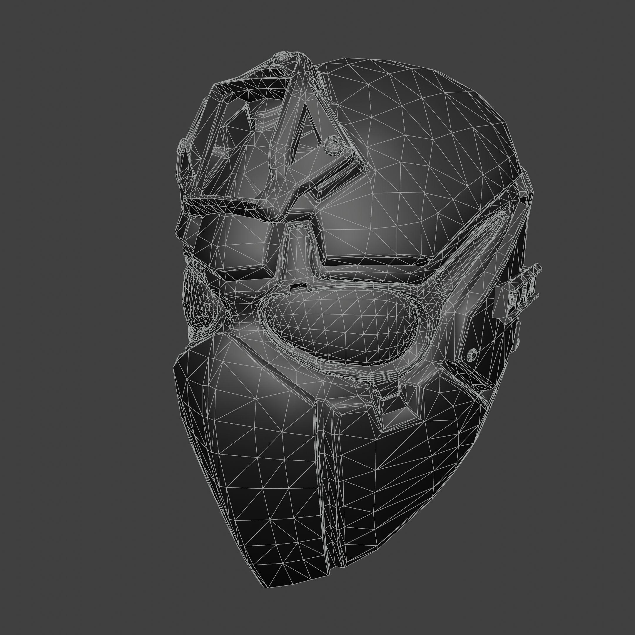 Devtac Ronin Ballistic Mask TACTICAL Low-poly 3D model_4