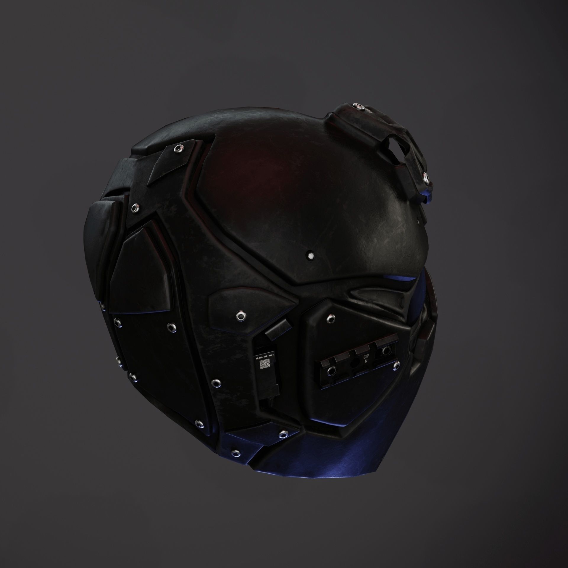 Devtac Ronin Ballistic Mask TACTICAL Low-poly 3D model_3