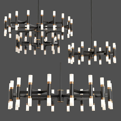 DRAVEN CHANDELIER Low-poly 3D model