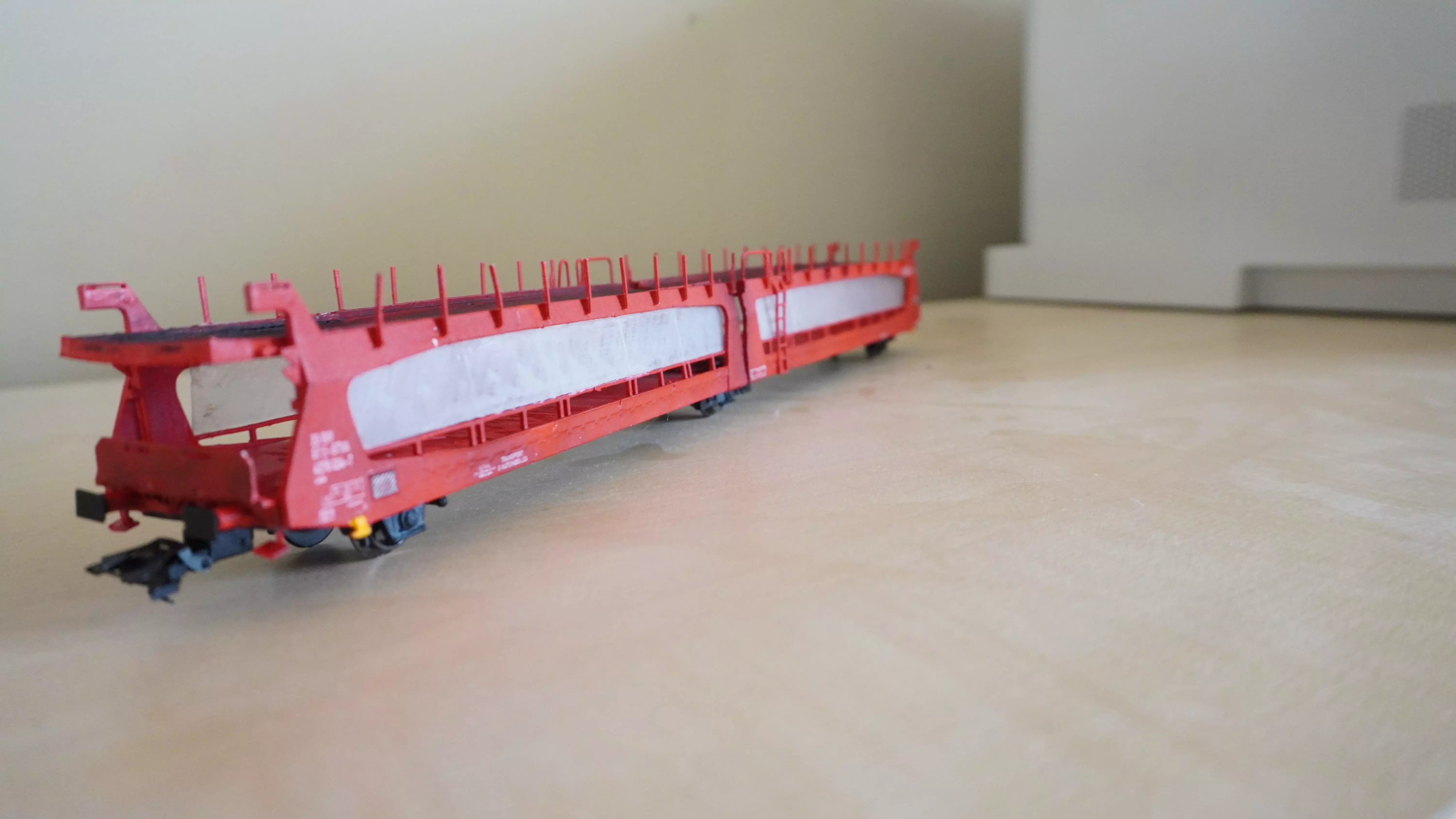 Pre supported H0 1-87 scale Laes TA 364 M car carrying wagon 3D print model_3