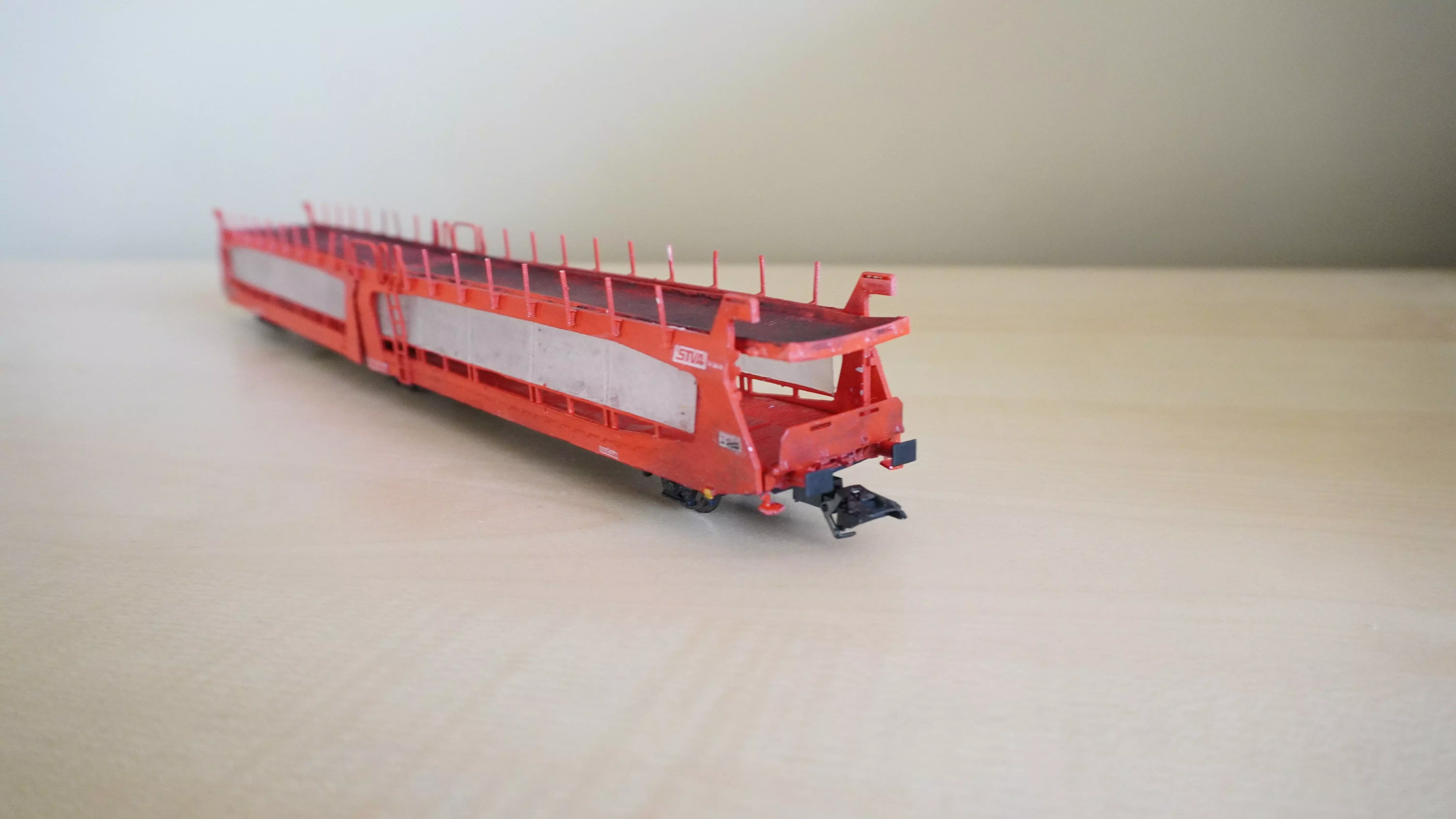 Pre supported H0 1-87 scale Laes TA 364 M car carrying wagon 3D print model_2