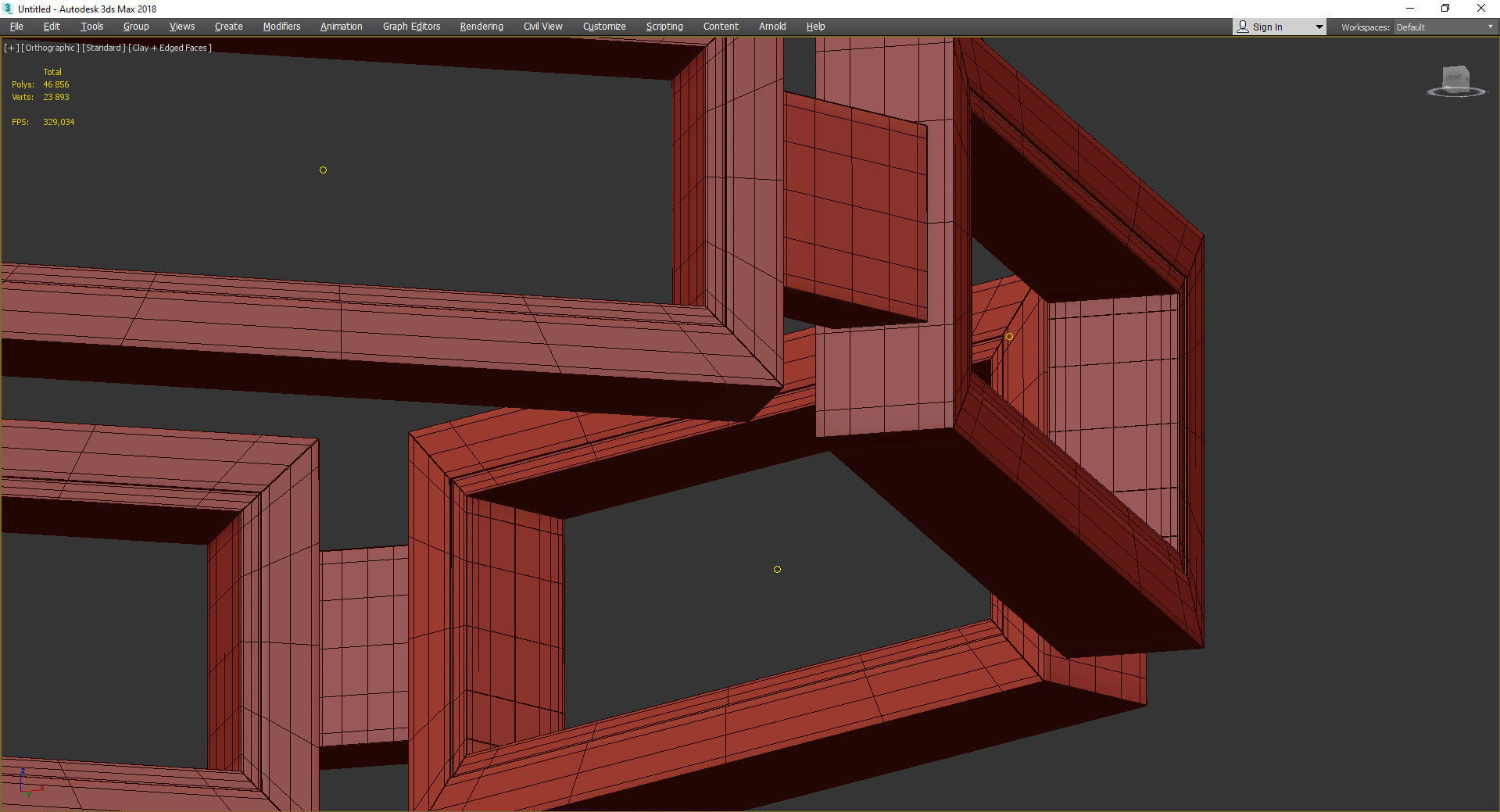 MIES CHANDELIER Low-poly 3D model_4