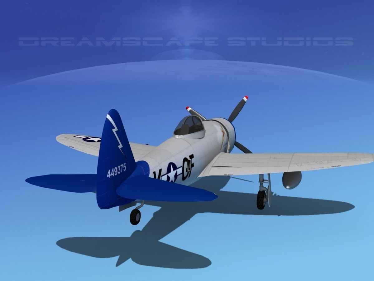 Republic P-47D Thunderbolt V01 3D model_6