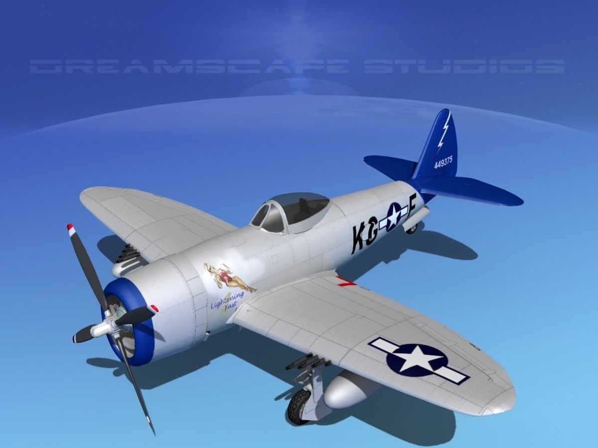 Republic P-47D Thunderbolt V01 3D model_10