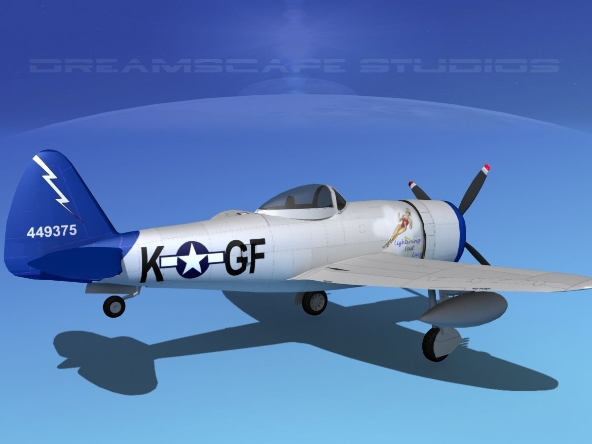 Republic P-47D Thunderbolt V01 3D model_5
