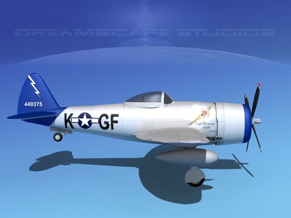 Republic P-47D Thunderbolt V01 3D model_4