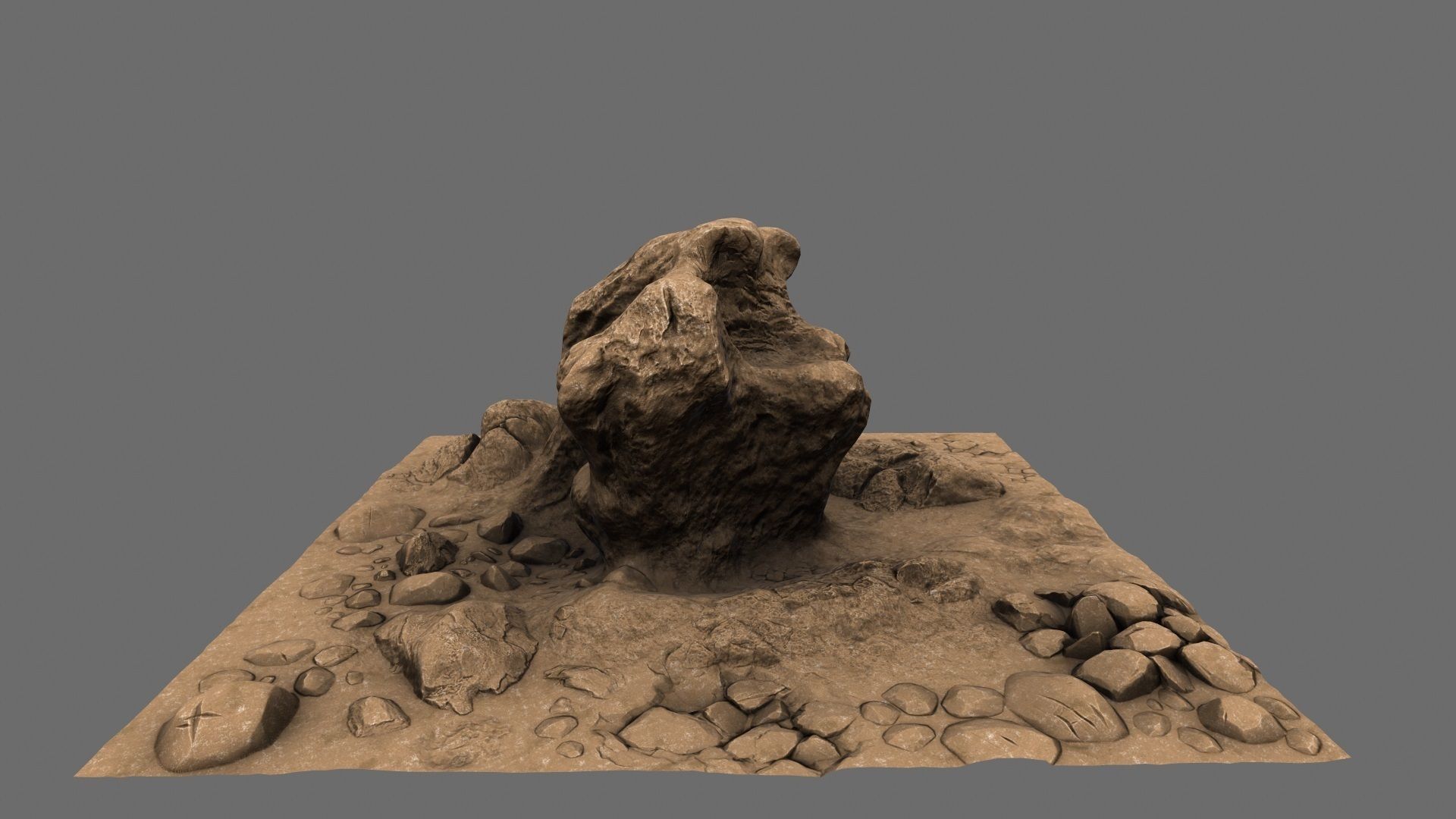 Mountain Rock 3D model_5