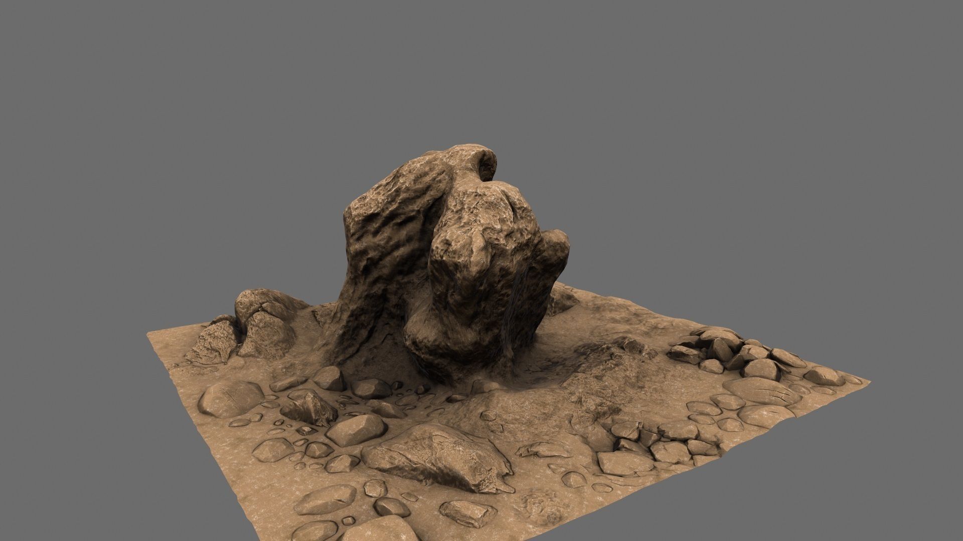 Mountain Rock 3D model_7