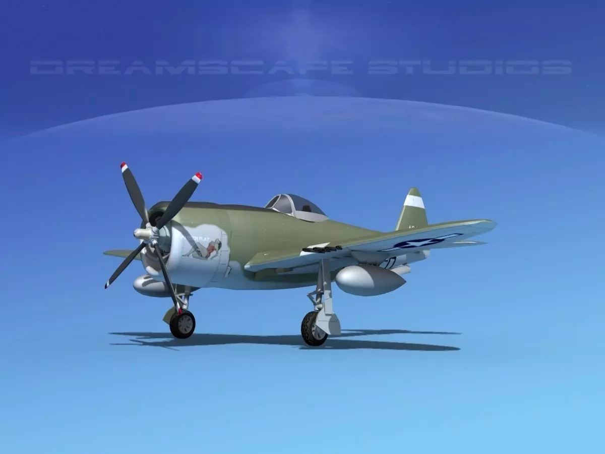 Republic P-47D Thunderbolt V03 3D model_0