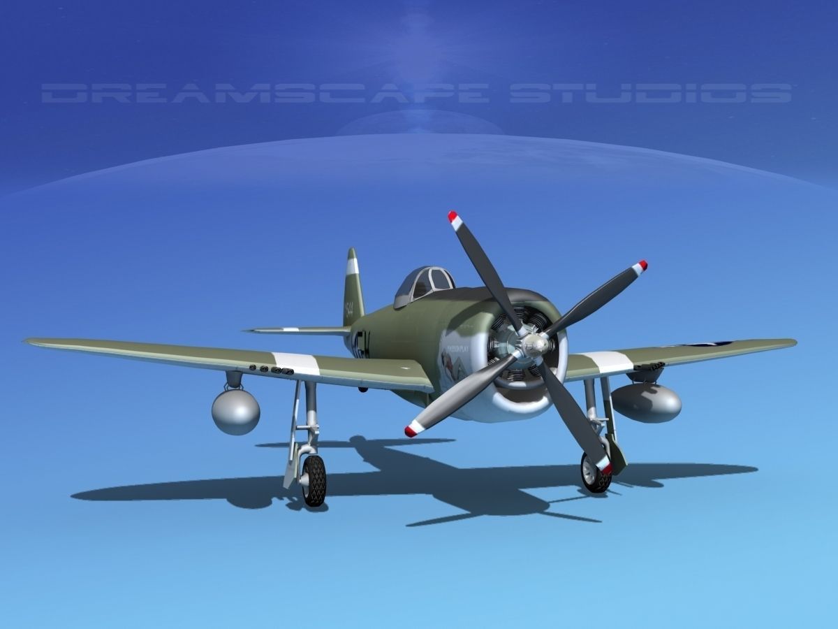 Republic P-47D Thunderbolt V03 3D model_2