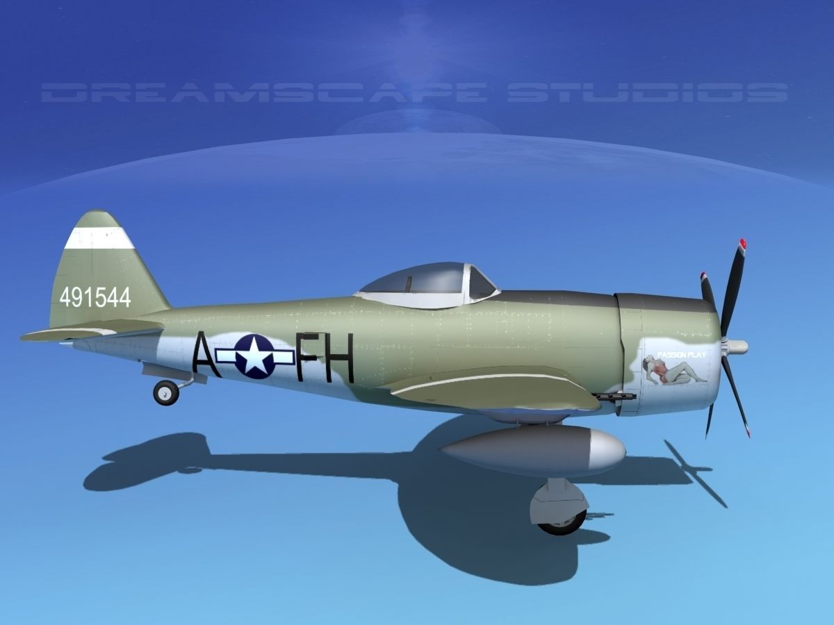 Republic P-47D Thunderbolt V03 3D model_4