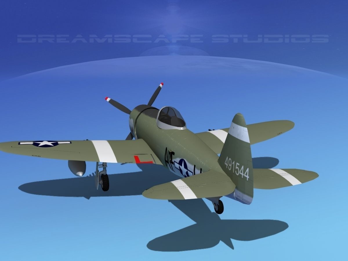 Republic P-47D Thunderbolt V03 3D model_7