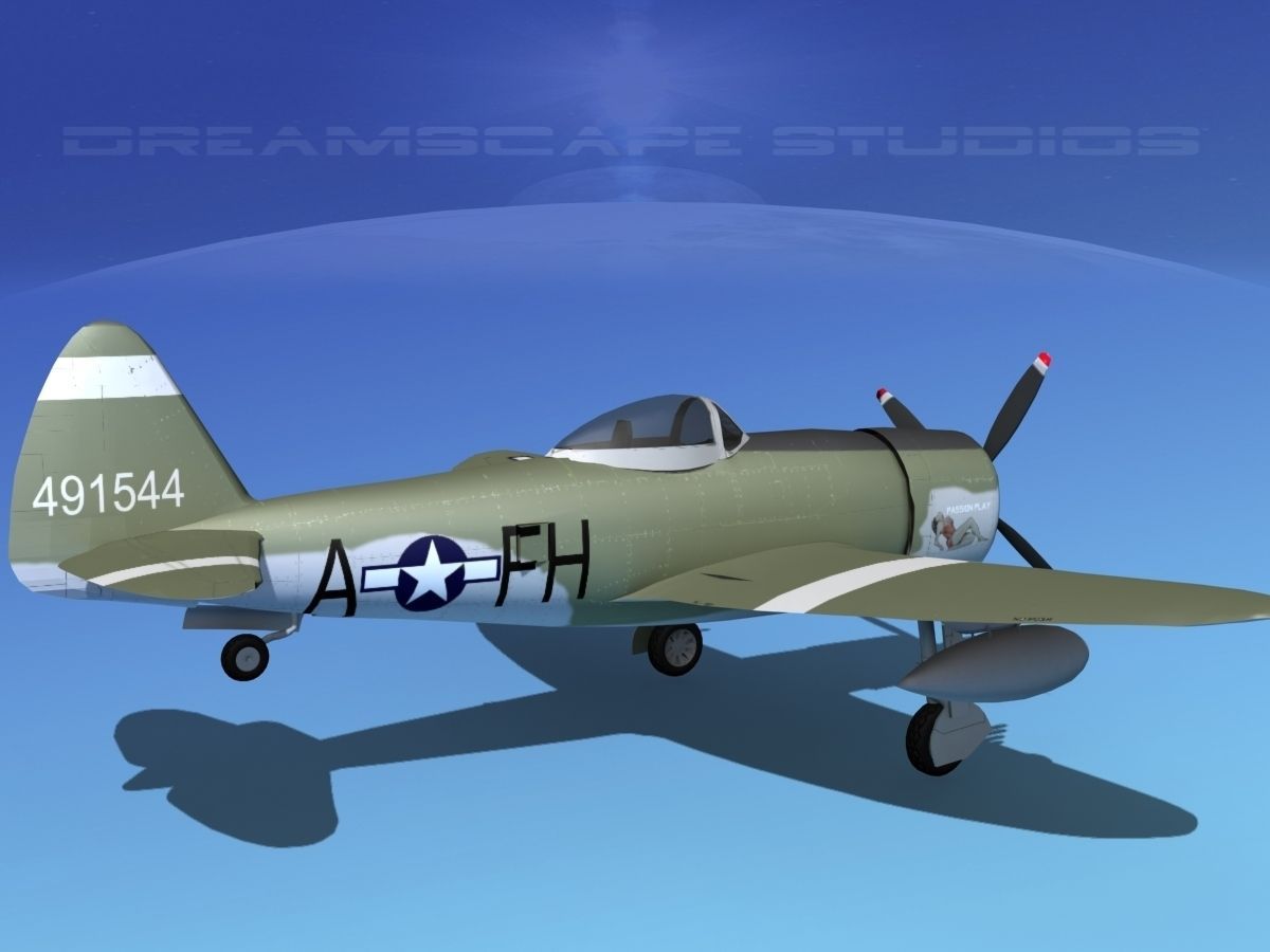 Republic P-47D Thunderbolt V03 3D model_5