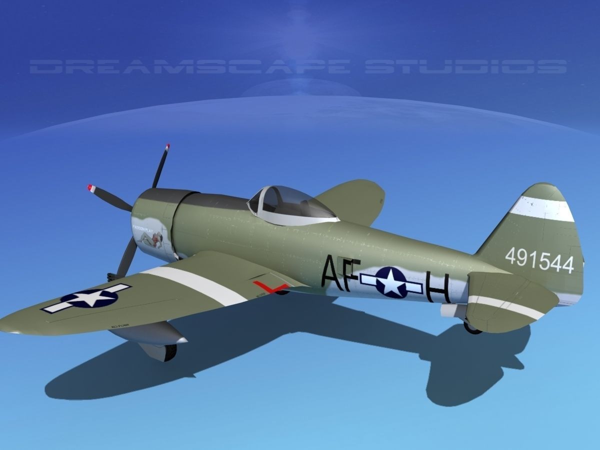 Republic P-47D Thunderbolt V03 3D model_8