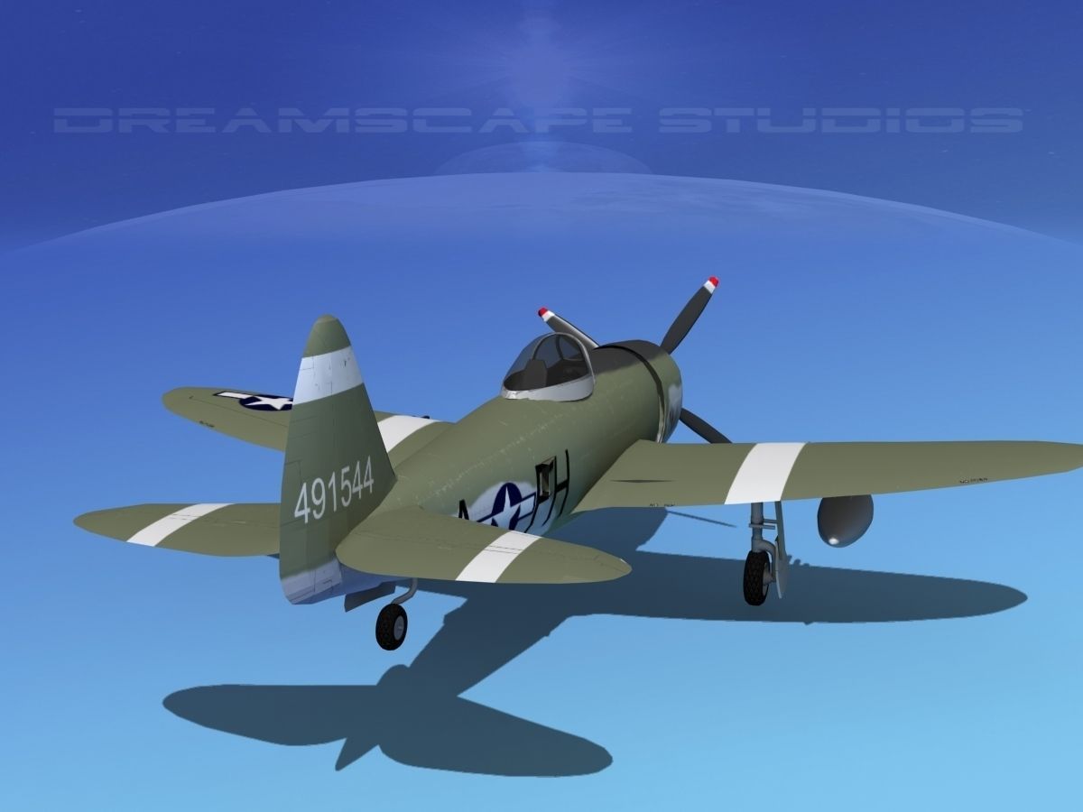 Republic P-47D Thunderbolt V03 3D model_6