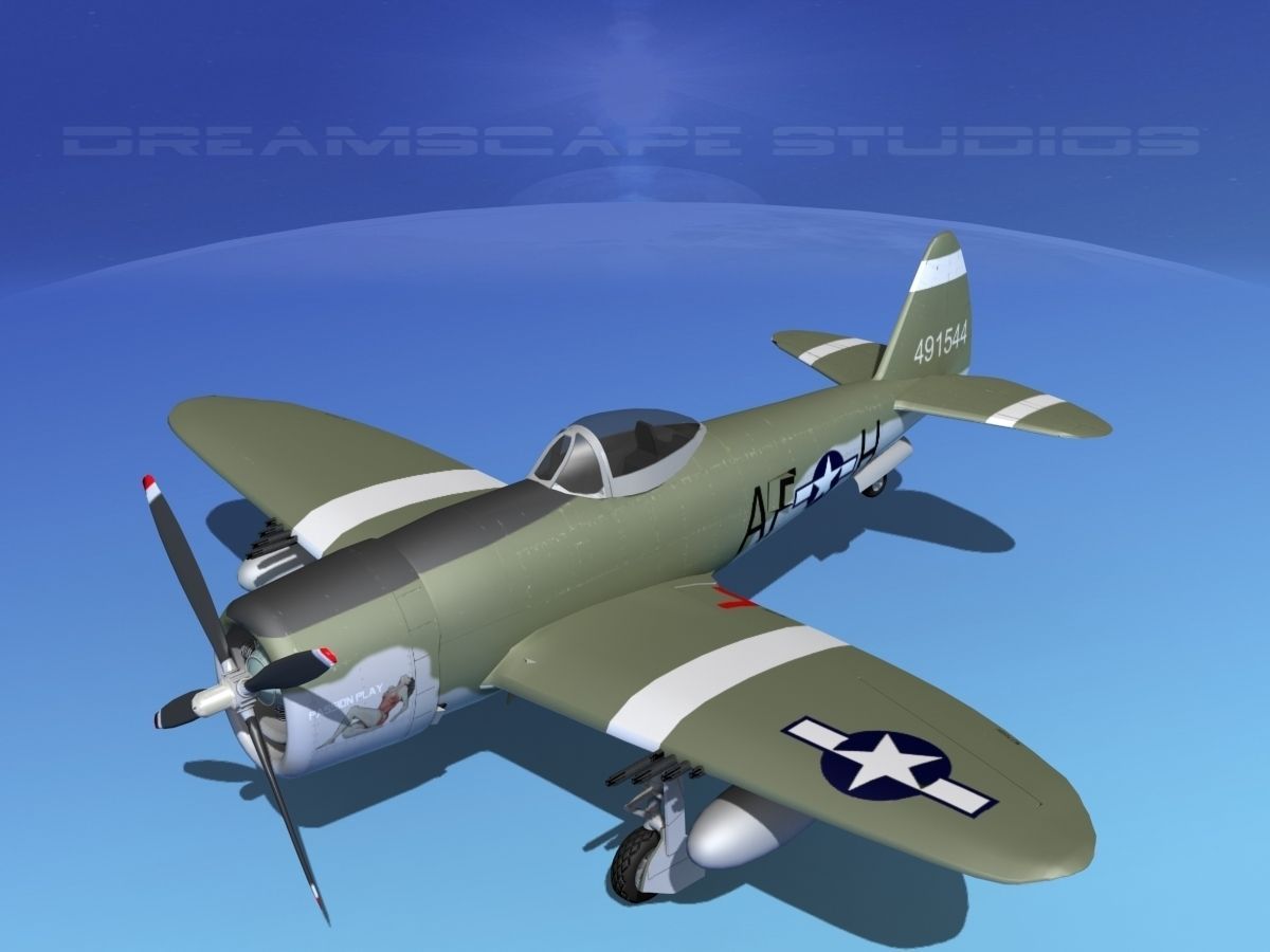 Republic P-47D Thunderbolt V03 3D model_10