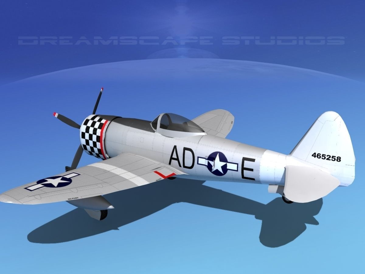 Republic P-47D Thunderbolt V04 3D model_8