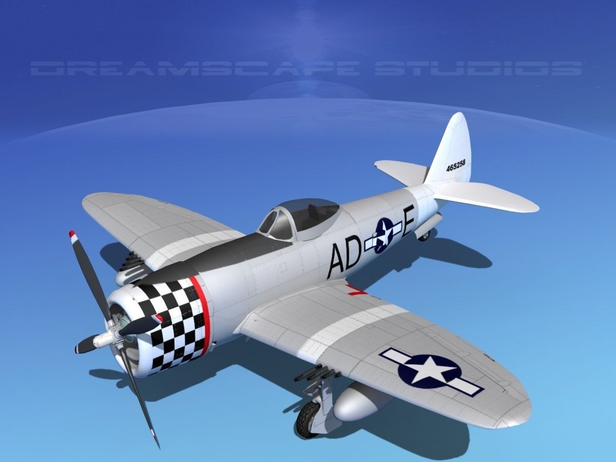 Republic P-47D Thunderbolt V04 3D model_10