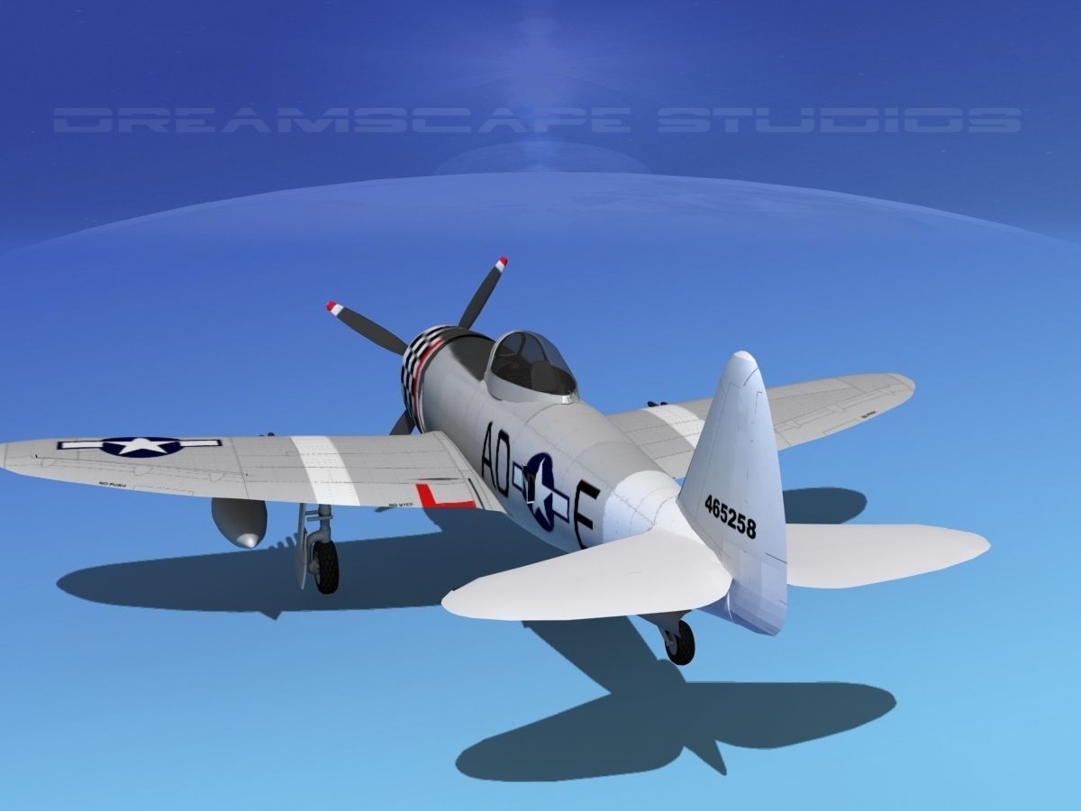 Republic P-47D Thunderbolt V04 3D model_7
