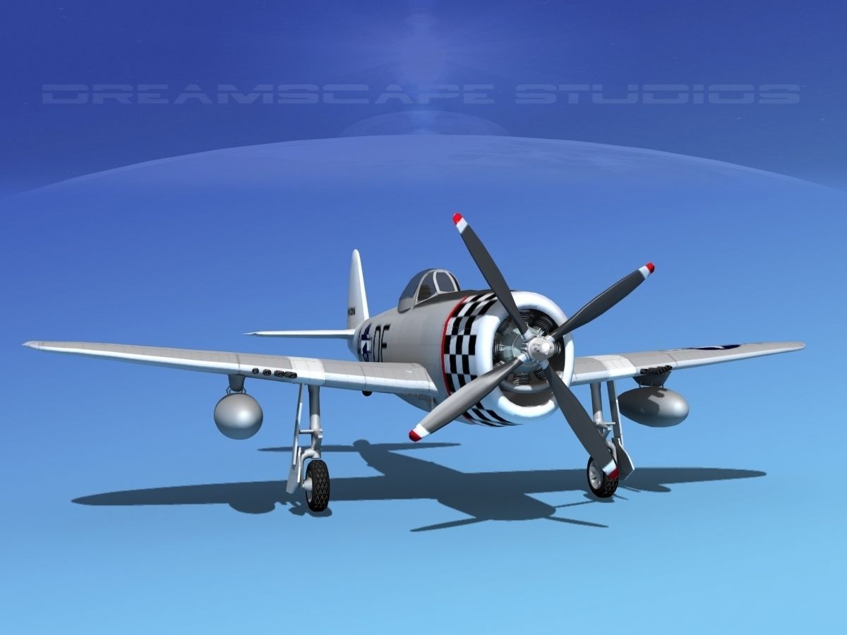 Republic P-47D Thunderbolt V04 3D model_2