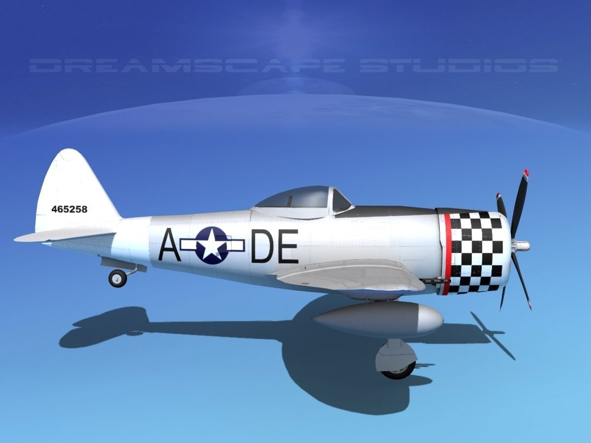 Republic P-47D Thunderbolt V04 3D model_4