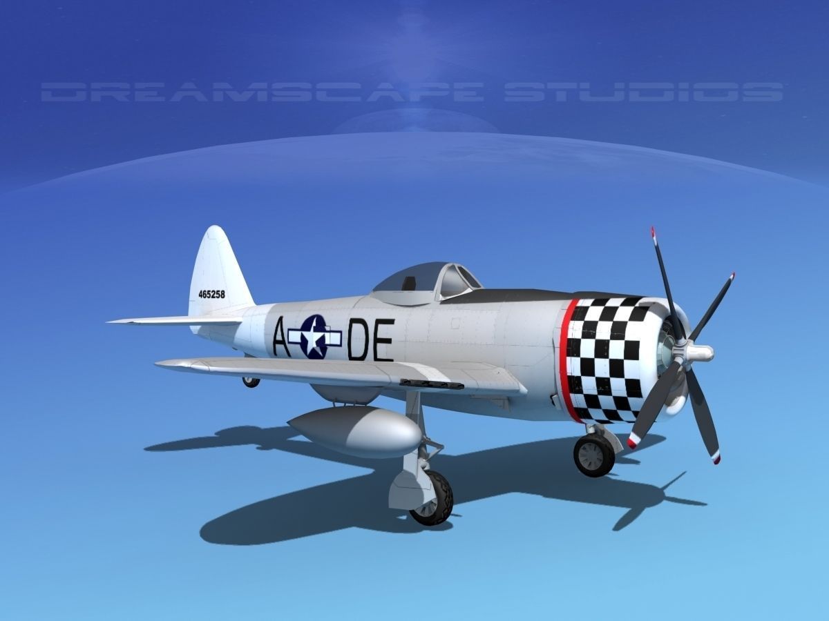 Republic P-47D Thunderbolt V04 3D model_3