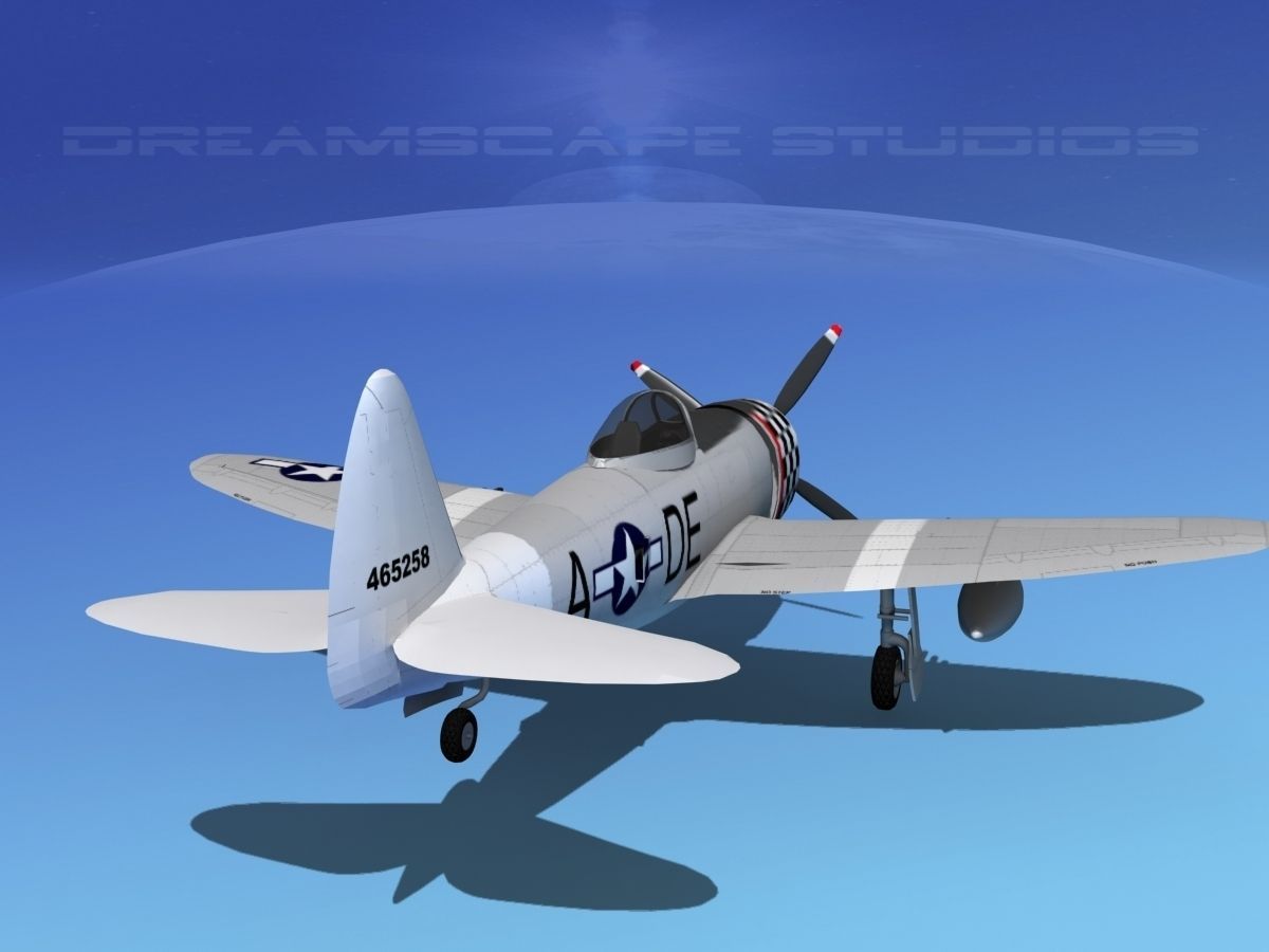 Republic P-47D Thunderbolt V04 3D model_6