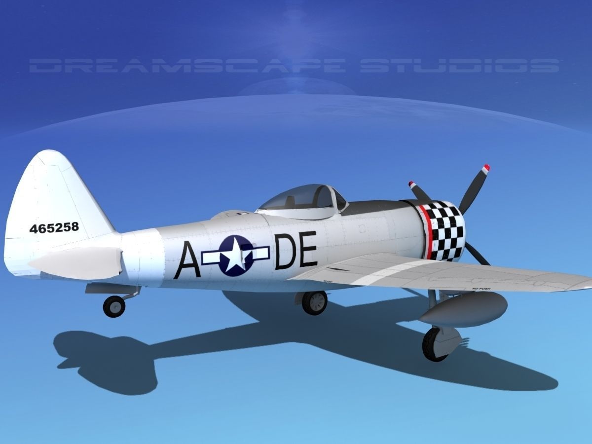 Republic P-47D Thunderbolt V04 3D model_5
