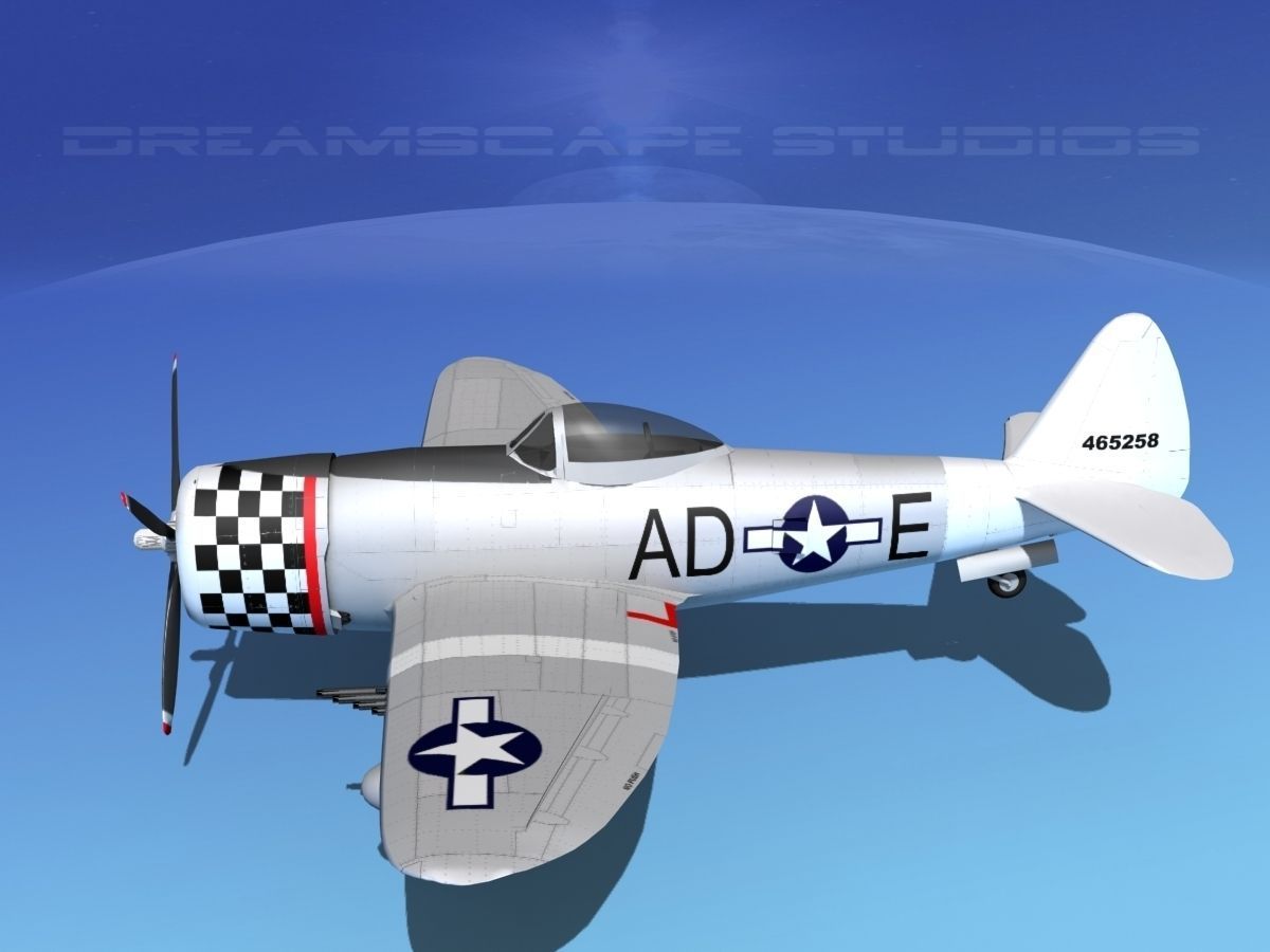 Republic P-47D Thunderbolt V04 3D model_9