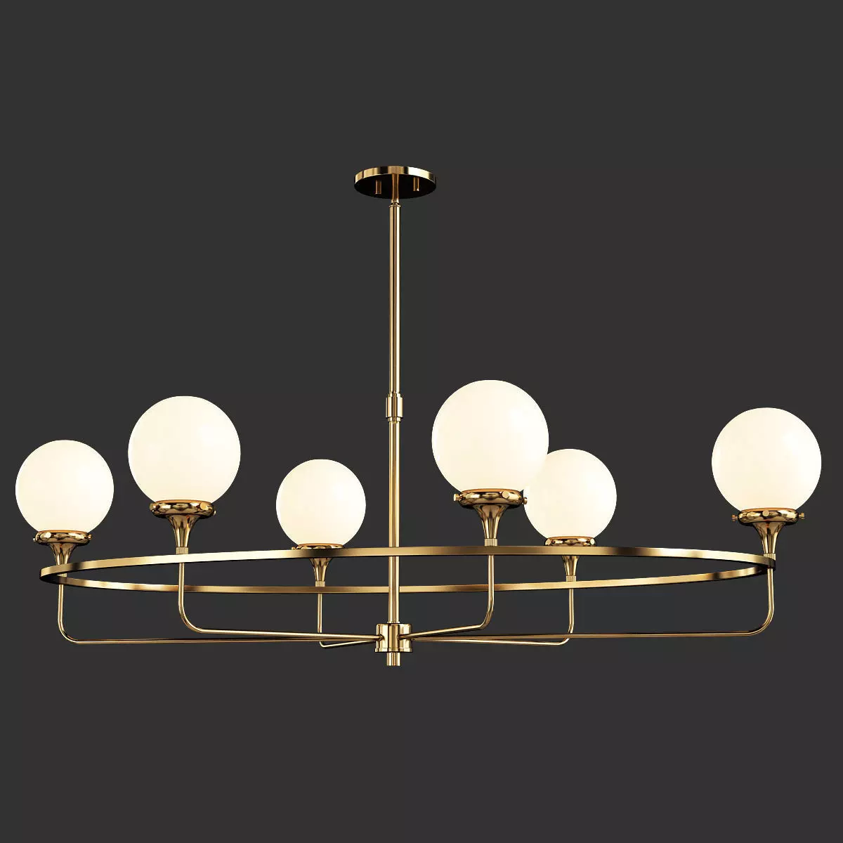 Beverly hills oval chandelier Low-poly 3D model
