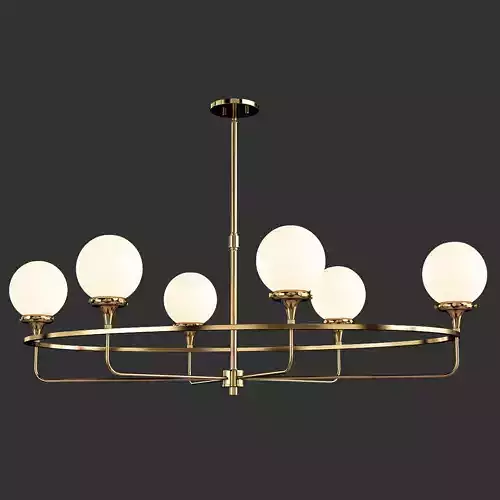 Beverly hills oval chandelier Low-poly 3D model
