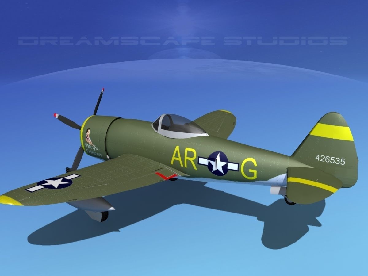 Republic P-47D Thunderbolt V05 3D model_8