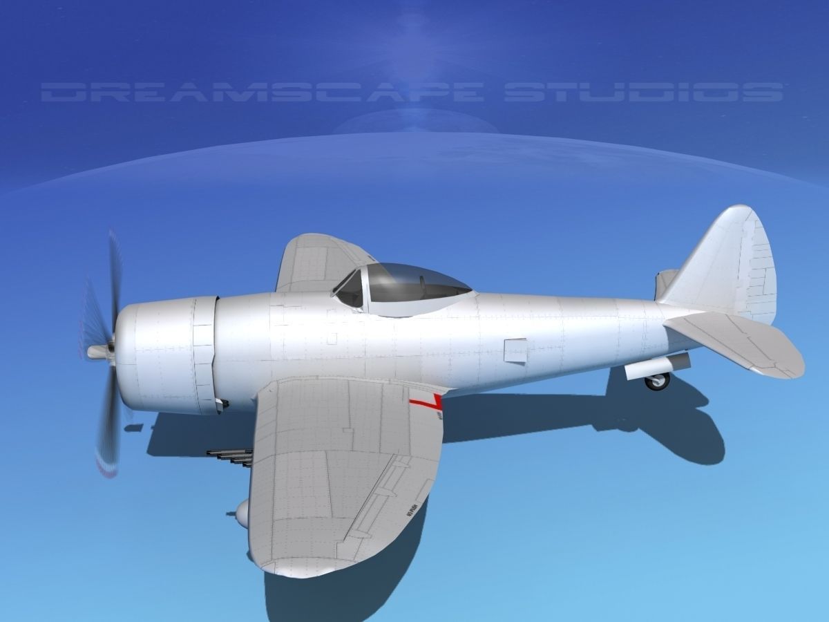 Republic P-47D Thunderbolt V05 3D model_11