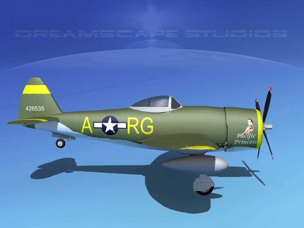 Republic P-47D Thunderbolt V05 3D model_4