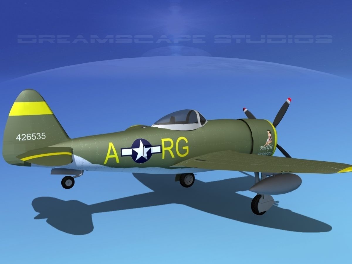 Republic P-47D Thunderbolt V05 3D model_5