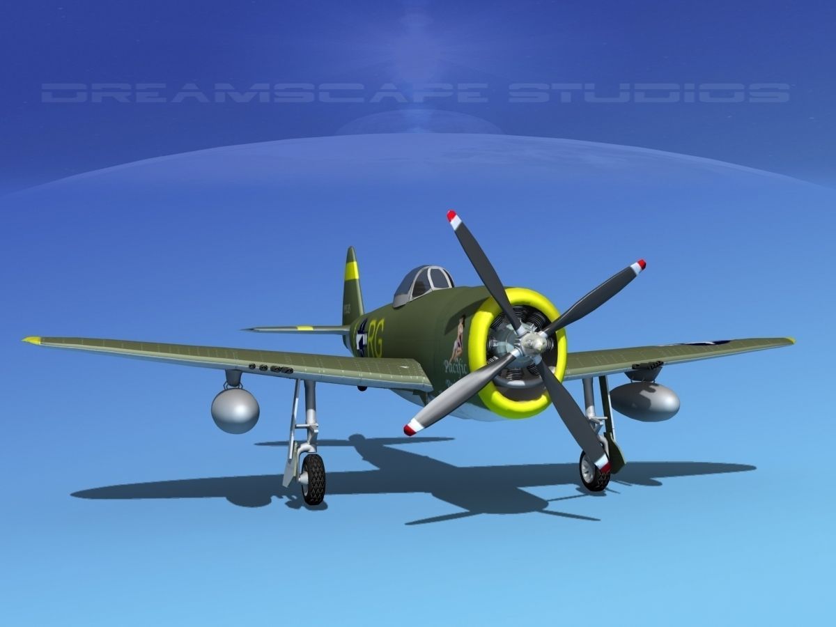 Republic P-47D Thunderbolt V05 3D model_2