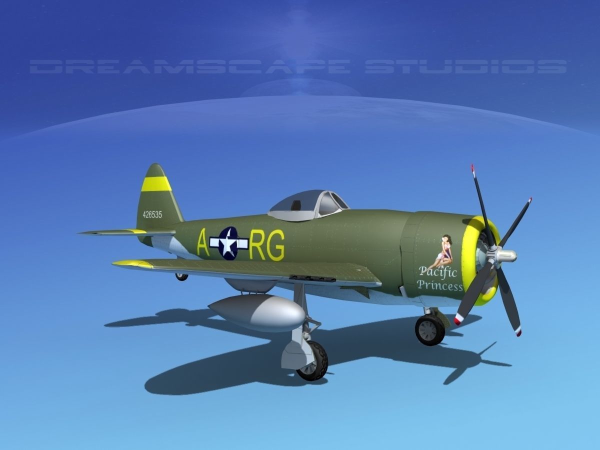 Republic P-47D Thunderbolt V05 3D model_3
