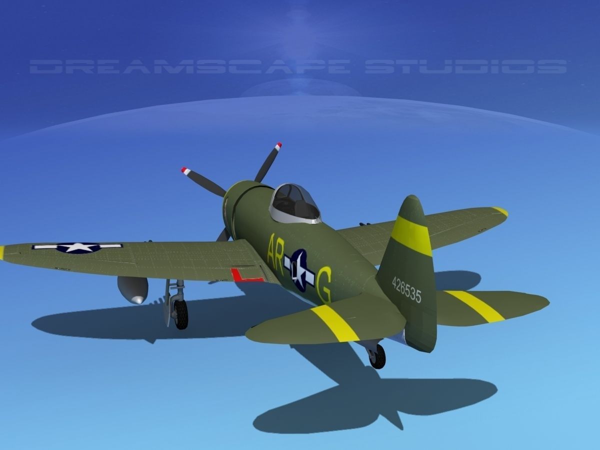Republic P-47D Thunderbolt V05 3D model_7