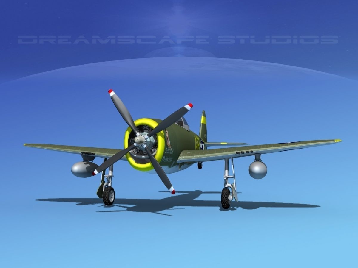 Republic P-47D Thunderbolt V05 3D model_1