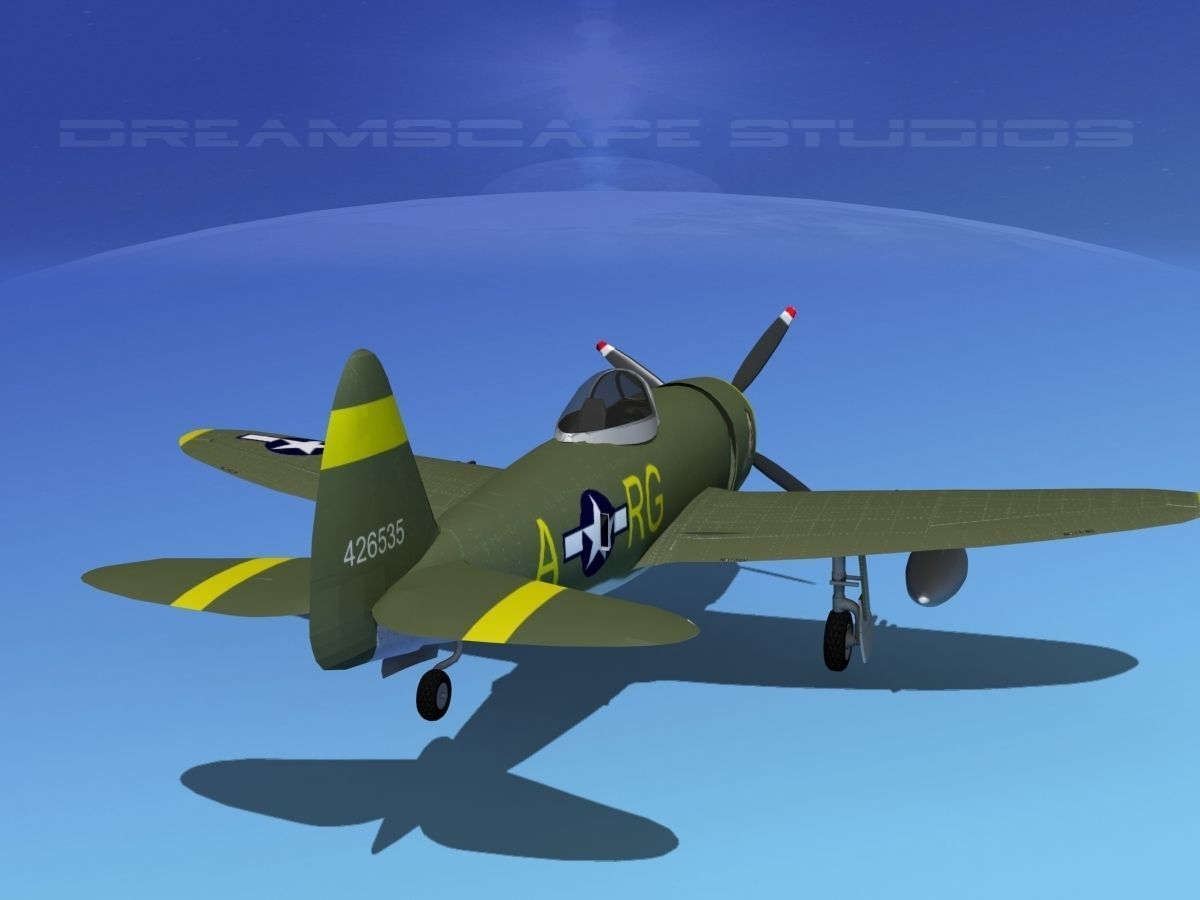 Republic P-47D Thunderbolt V05 3D model_6