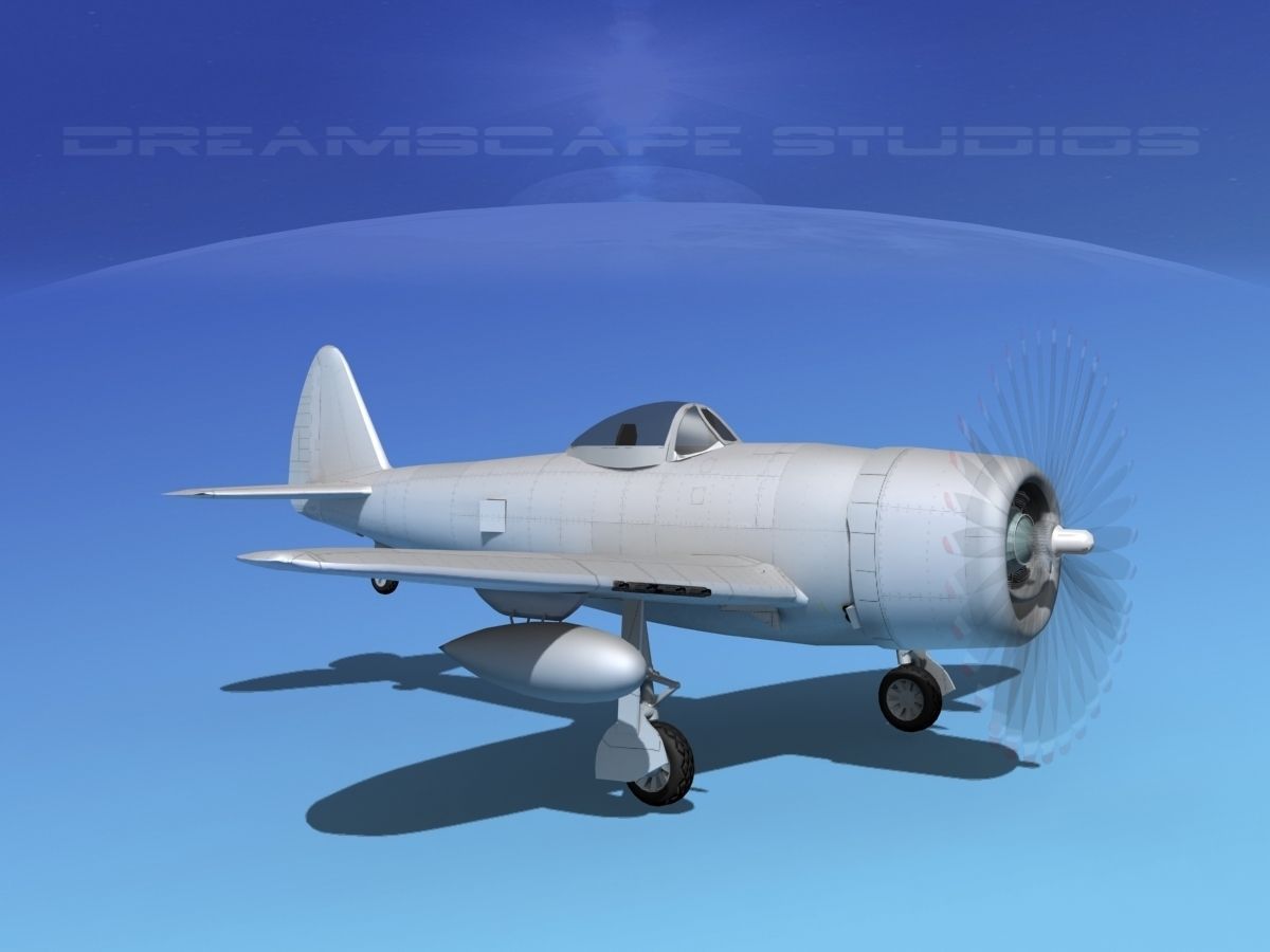 Republic P-47D Thunderbolt V05 3D model_14
